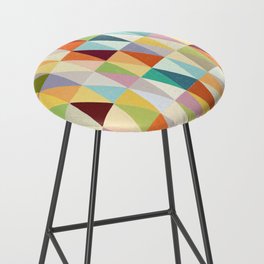 cheerful irregular geometric multi-colored pattern Bar Stool