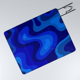Blue Abstract Art Colorful Blue Shades Design Picnic Blanket