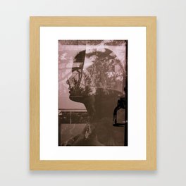 Triple Exposure Silhouette Framed Art Print