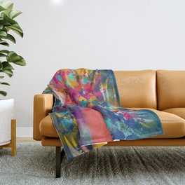 Pop Baroque Lady Abstract Art Throw Blanket