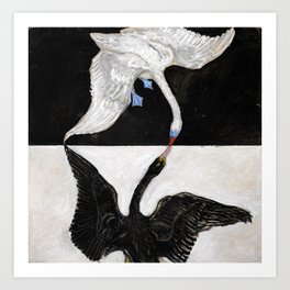 Hilma Af Klint The Swan No 1 Restored Art Print