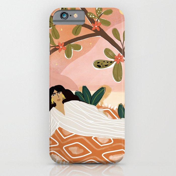laying under the full moon iphone case