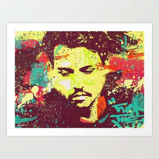 JOHNNY DEEP urban art Art Print