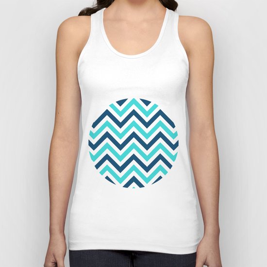 The Chevron has the Blues Unisex Tank Top