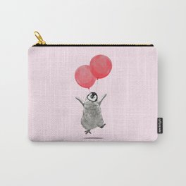 Flying Baby Penguin in Pink Carry-All Pouch