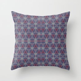 Abstract Triangles of Maroon Blue and Gold Throw Pillow