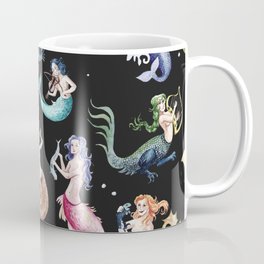 Medieval Mermaid Band - Black Coffee Mug