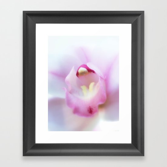 Cymbidium flower 9754 Framed Art Print