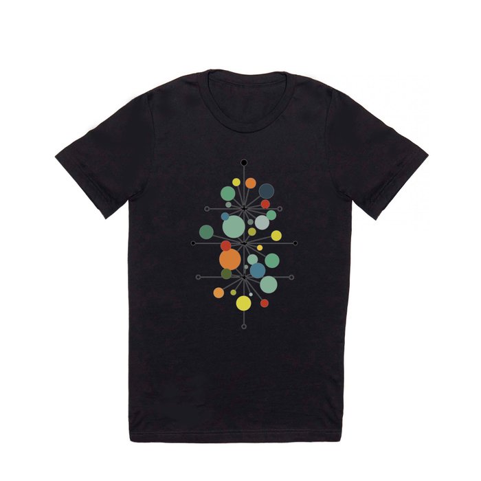 Atomic Age Nuclear Abstract Motif — Mid Century Modern Pattern T Shirt