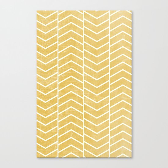 Yellow Chevron Canvas Print