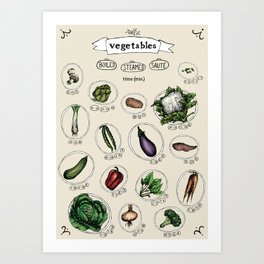 Vegetables cooking time Art Print