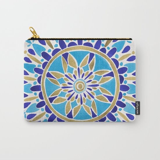 Royal Blue Mandala Carry-All Pouch