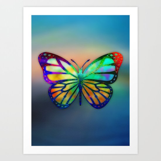 Vivid Butterfly Art Print