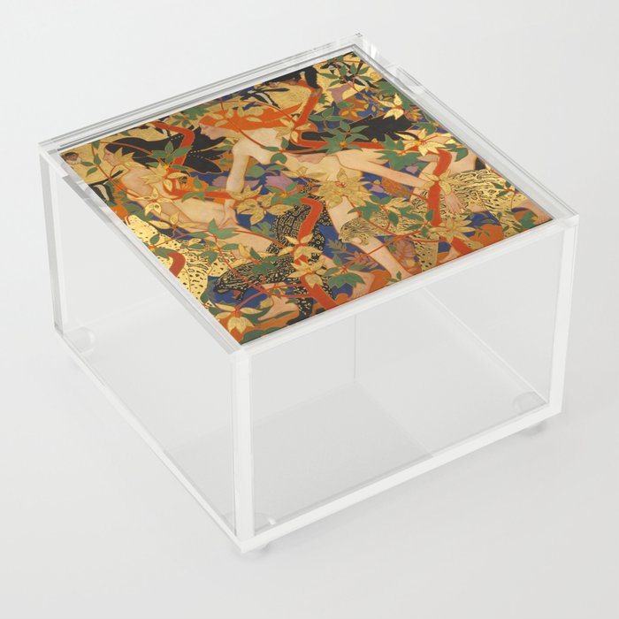 The Hunt, previously known as Diana and Her Nymphs, 1926 by Robert Burns Acrylic Box