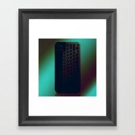 Brushed Metal Keyboard Framed Art Print