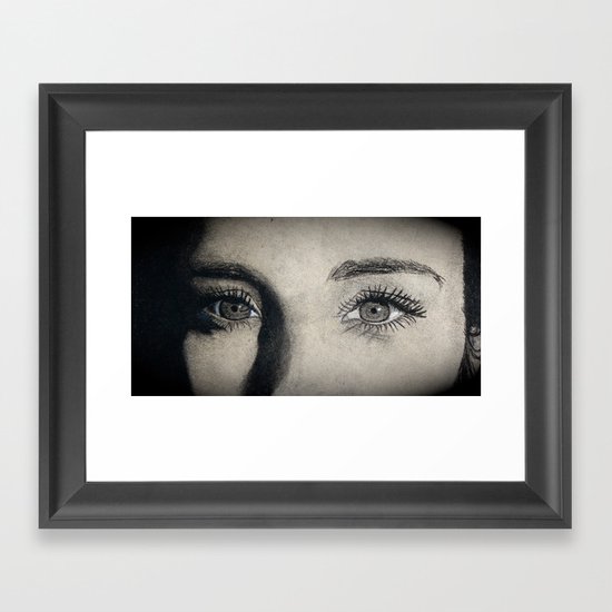 Charcoal drawing Framed Art Print
