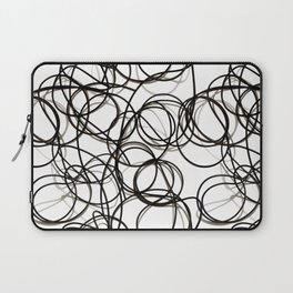 Black cables - abstract pattern Laptop Sleeve