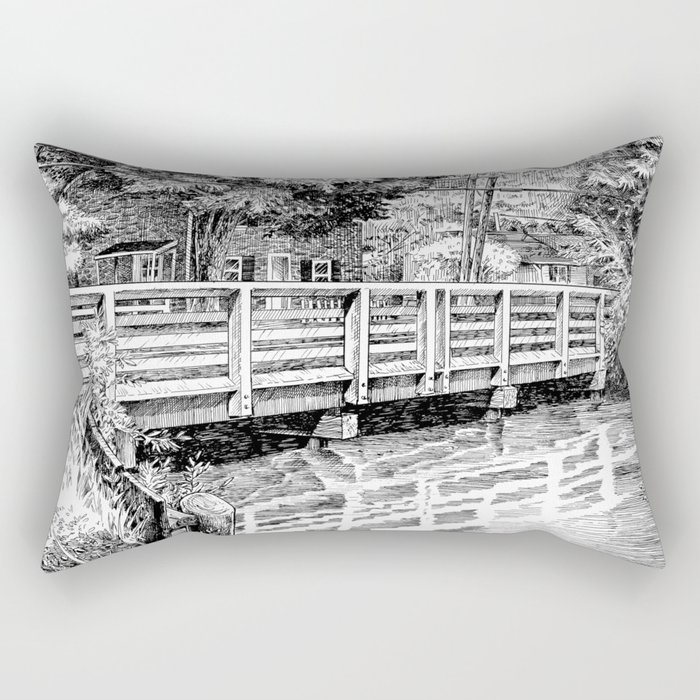 Griggstown Bridge Rectangular Pillow