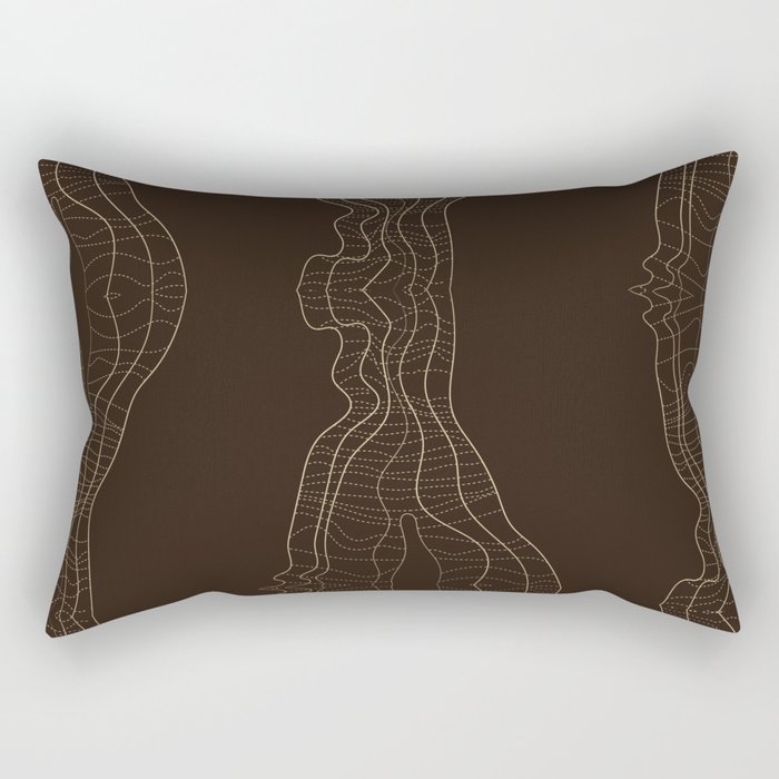 Disturbed Lines Rectangular Pillow