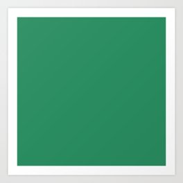 Emerald Green Solid Color Collection Art Print