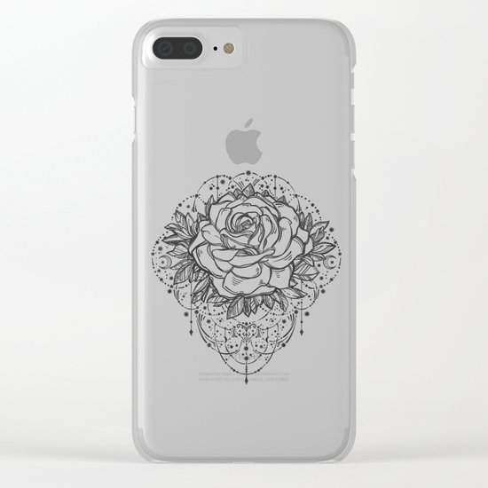 Night Rose Clear iPhone Case