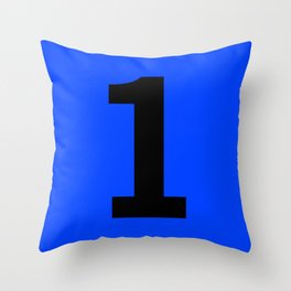 Number 1 (Black & Blue) Throw Pillow