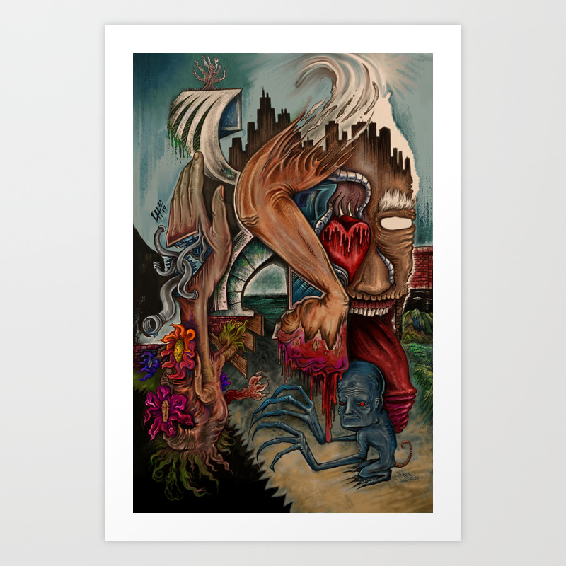 Life Of A Bleeding Heart Painting By Landon Huber Art Print By