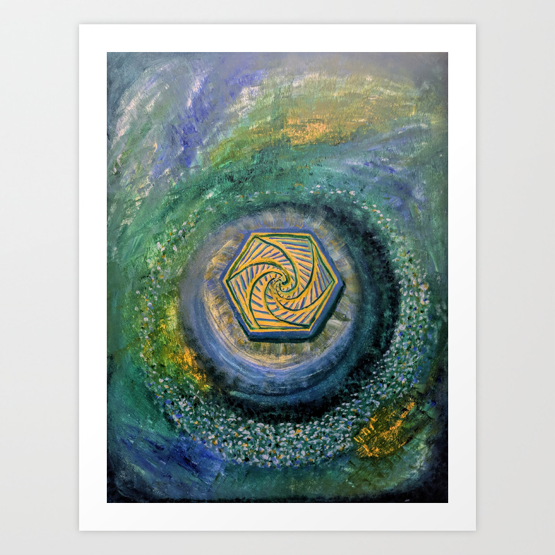 Eye Of The Storm Sacred Geometry Art Print By Chyrisalana Society6