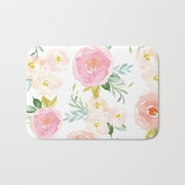 Sweet Pink Blooms (Floral 02) Bath Mat