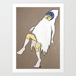 Dancing Girl Ghost Art Print