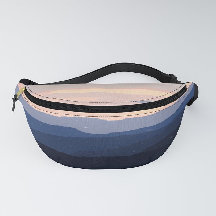 Pastel Sunset Over the Mountains Fanny Pack