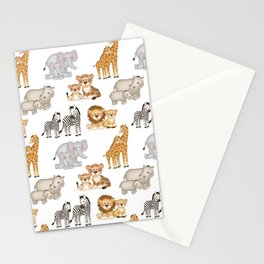 Safari Jungle Animals Stationery Card