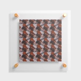  Alexander pattern in brown colors and watercolor texture Floating Acrylic Print