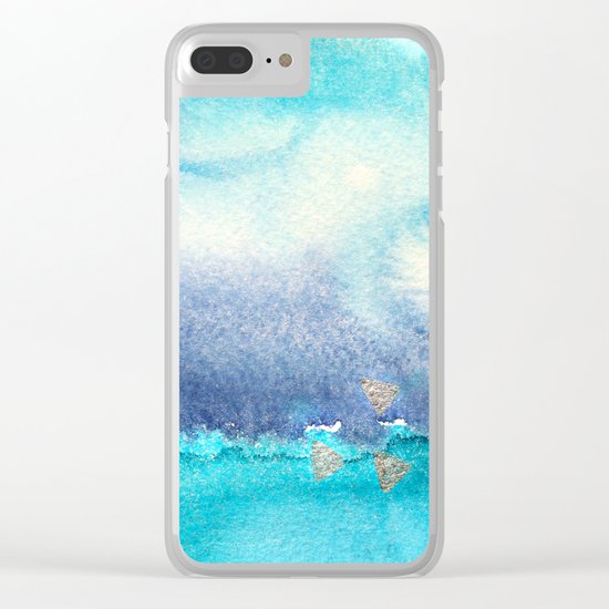 Vibrant horizon || watercolor Clear iPhone Case