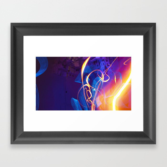 Chaos and Lines - Intro to Lightfight Framed Art Print