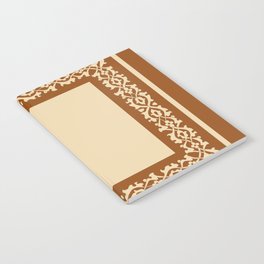 Oriental rug burnt orange and beige Notebook