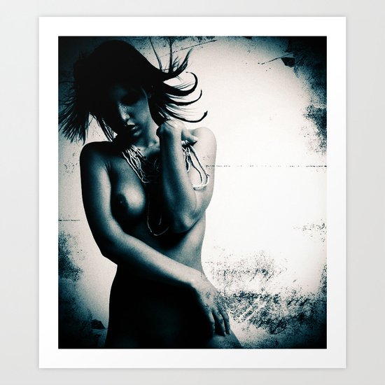 Nude grunge Art Print