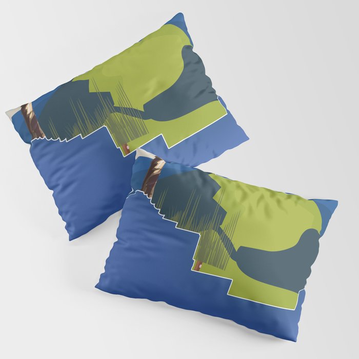 Lane Oregon Travel map Pillow Sham