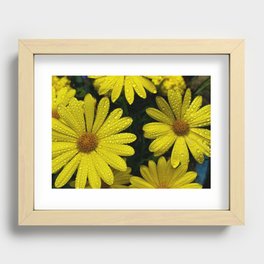 Yellow Flowers After the Misting Recessed Framed Print