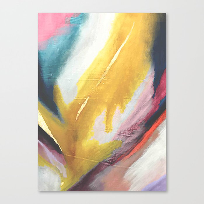 Ambition A Colorful Abstract Piece In Bold Yellow Blue Pink