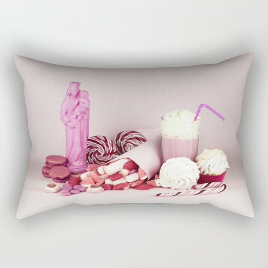 Sweet pink doom - still life Rectangular Pillow