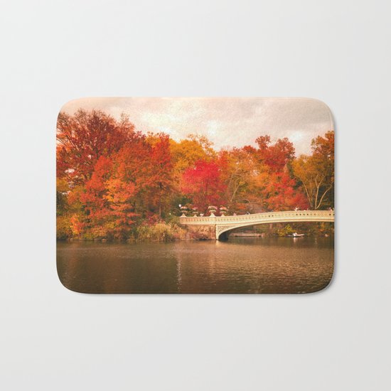 New York City Autumn Magic in Central Park Bath Mat