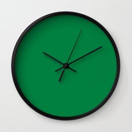 Solid Color Teal Green Wall Clock | Plain, Ocean, Modern, Simple, Aquatic, Sea, Tealgreen, Tropical, Curated, Solid 