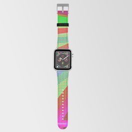 Green pink pop art rays Apple Watch Band