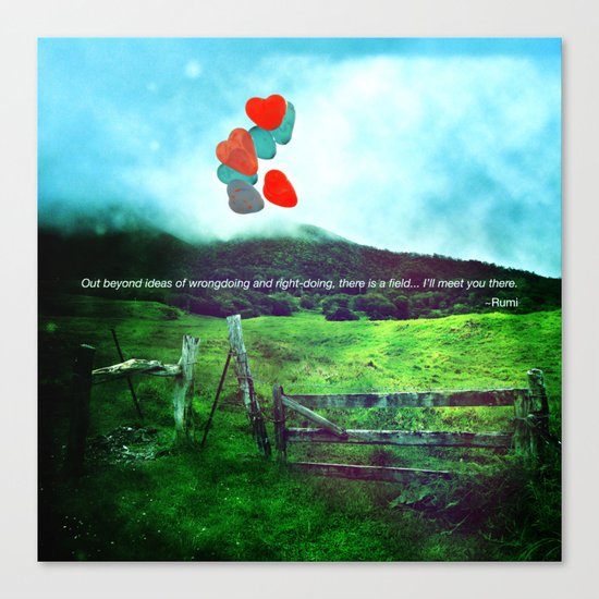 there is a field... I'll meet you there. Canvas Print