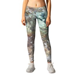 Soft Pastel Coral Reef Abstraction  Leggings