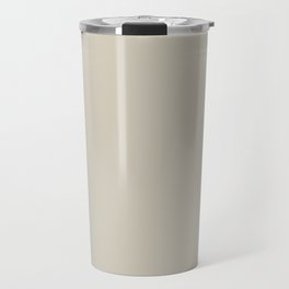 Neutral Warm Mid-tone Cream Beige Solid Color PPG Moth Gray PPG1024-4 - All One Single Shade Colour Travel Mug