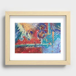 Abstract- multicolor Recessed Framed Print