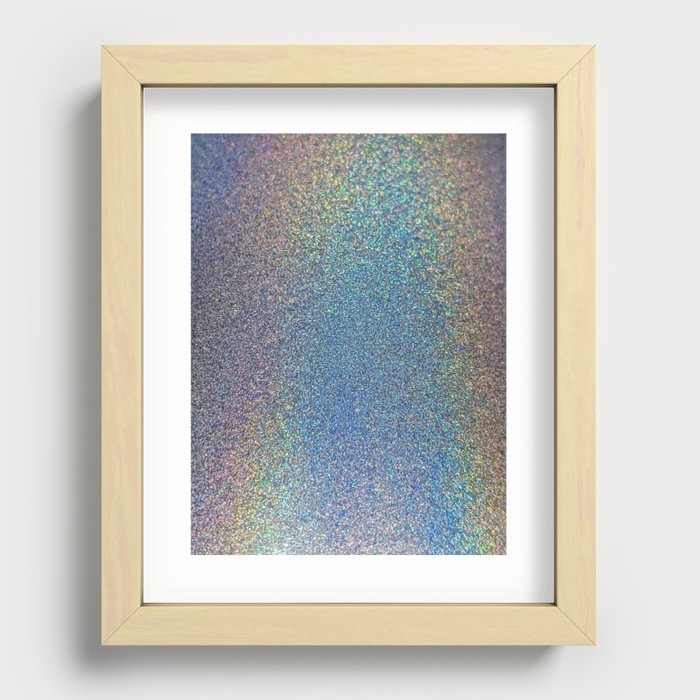 Pretty Rainbow Glitter Recessed Framed Print