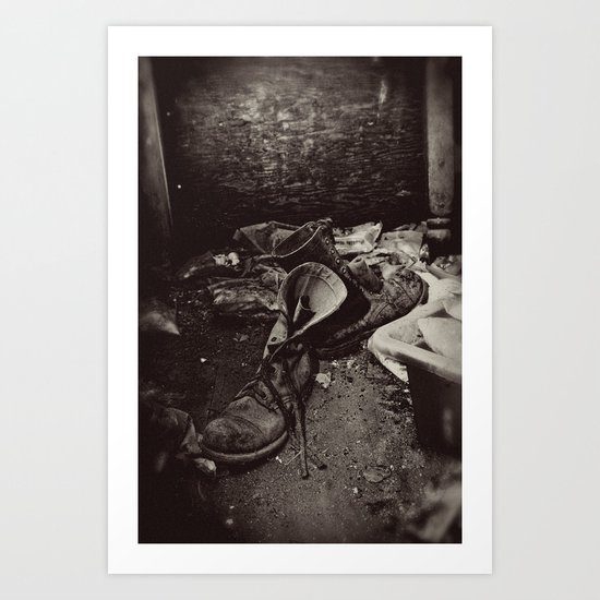 Decaying Boots Art Print